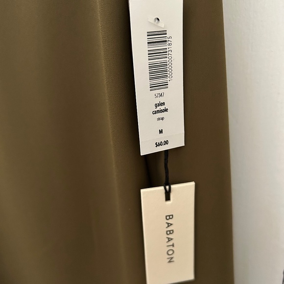 NWT Aritzia Babaton Galen Olive Green Camisole - Picture 5 of 5